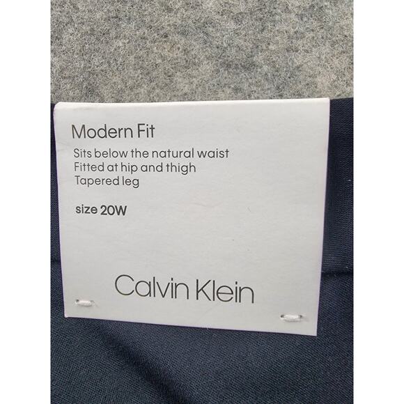 Calvin Klein Pants Womens 20W Blue Modern Fit Dress Pants Tapered Leg - Picture 10 of 15